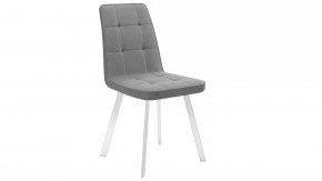 Стул «Рони»  Белый муар, Микровелюр BRENDY Grey в Покачах - pokachi.mebel-tymen.ru | фото