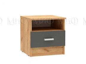 Тумба прикроватная Мартина ЛДСП Графит, Дуб крафт в Покачах - pokachi.mebel-tymen.ru | фото