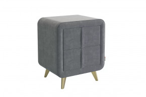 Тумба прикроватная Софи 2 графит (велюр) в Покачах - pokachi.mebel-tymen.ru | фото
