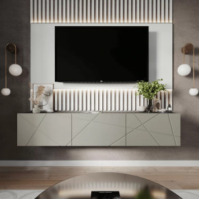 Тумба ТВМ-10 (без опор) (ш2000*г384*в400мм) ЛДСП Графит/ЛДСП Панакота в Покачах - pokachi.mebel-tymen.ru | фото