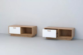 ЭГО Тумба Т-4  Дуб крафт золотой/Белый глянец Диал на цоколе в Покачах - pokachi.mebel-tymen.ru | фото